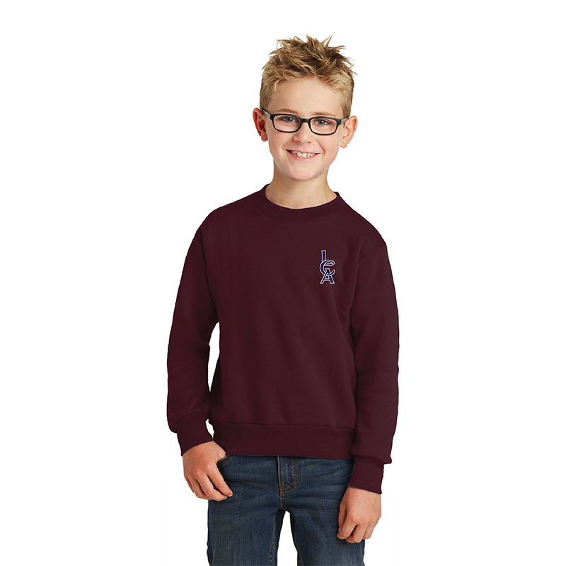 LCA - PC90Y Port & Company Essential Fleece Crewneck - Maroon