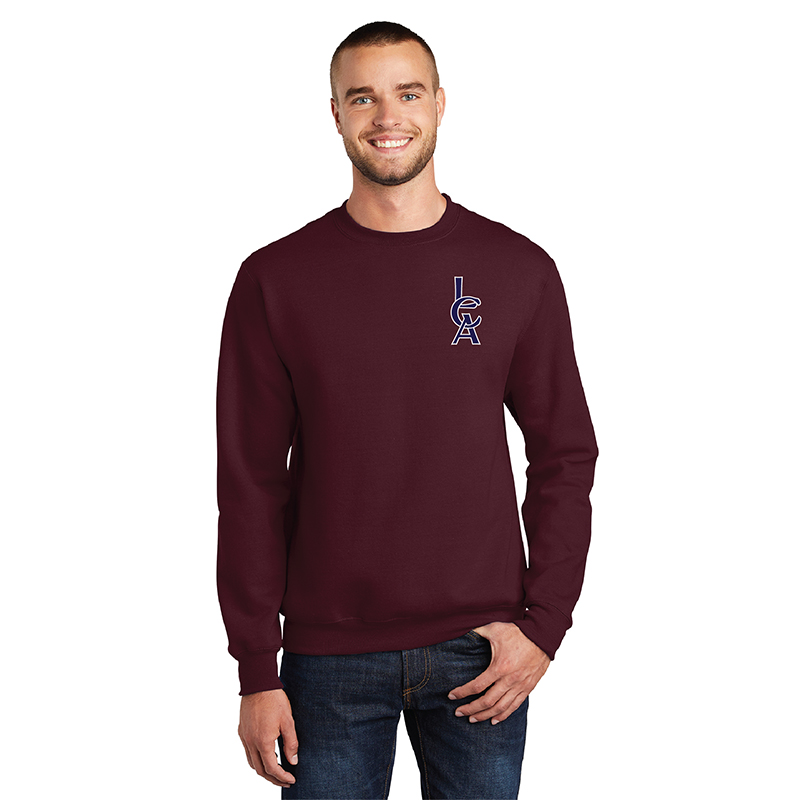 LCA - PC90 Port & Company Essential Fleece Crewneck - Maroon
