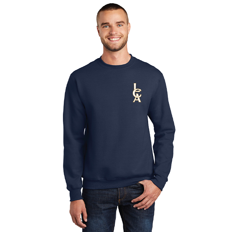 LCA - PC90 Port & Company Essential Fleece Crewneck - Navy